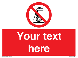 Custom prohibition Do not use for wet grinding